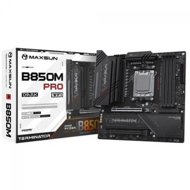 Imagem de Placa Mãe Maxsun Terminator B850M Pro Dark WiFi, Chipset B850, AMD AM5