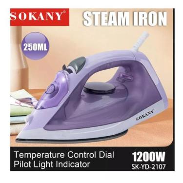 Imagem de Ferro Sokany De Passar Roupa A Vapor Antiaderente, Roxo, 110V
