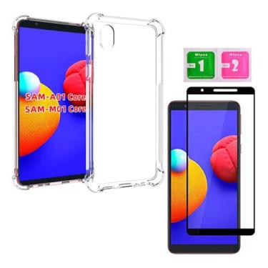 Imagem de Kit Capa Case Capinha Anti Impacto + Película 3D Borda Protetora Samsu