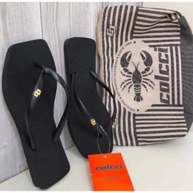 Imagem de Kit Chinelo Colcci Feminino com Necessaire Preto-Feminino