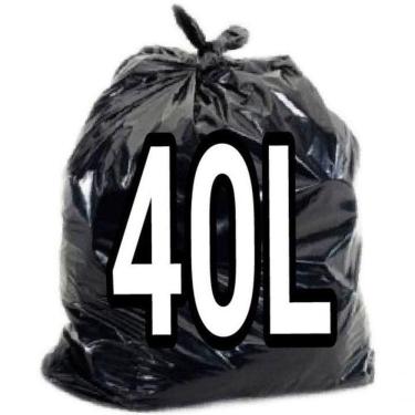 Imagem de Saco para Lixo 40 Litros Preto 50X60CM Pacote com 100 Unidades Higipack
