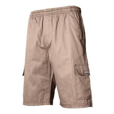 Imagem de Kit 3 Bermudas Brim Extra Plus Size Tamanho Grande Sarja Elástico Cord
