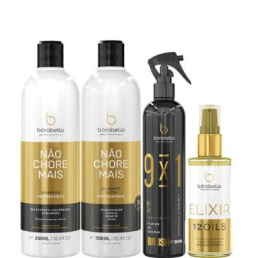 Imagem de Borabella Kit Não Chore 2x350ml + Fluido 300ml + Elixir