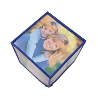 Imagem de Cubo giratorio azul p/ 6 fotos 10x10 - Square