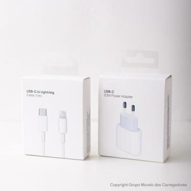Imagem de Carregador Novo Completo Usb-C 20W Turbo Compativel com Iphone-11-12-1