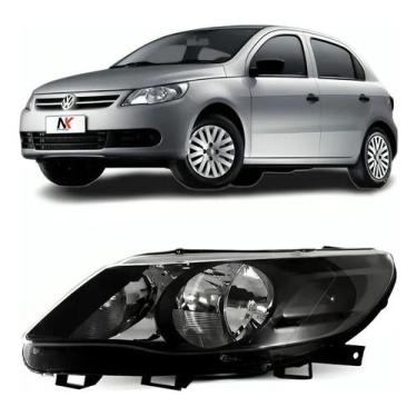 Imagem de Farol Gol Saveiro G5 2008 2009 Á 2013 Máscara Negra Esquerdo - NK