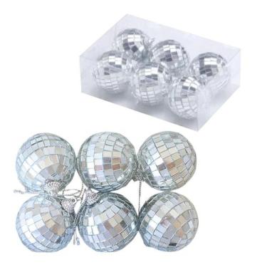 Imagem de Conjunto 06 Bolas discoteca com Espelho para Árvore de Natal - Altomex