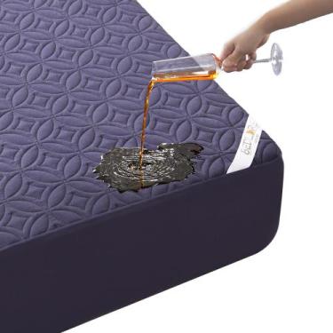 Imagem de Protetor de Colchão BEDLORE Tamanho Casal Impermeável 46 cm de Profund