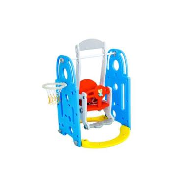 Imagem de Playground Balanço e Cesta de Basquete Urso Infantil Colorido 21 para 