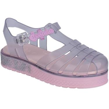 Imagem de Sandália Infantil Menina Kidy Gloss Belinha Vinil, 27/28, Rosa
