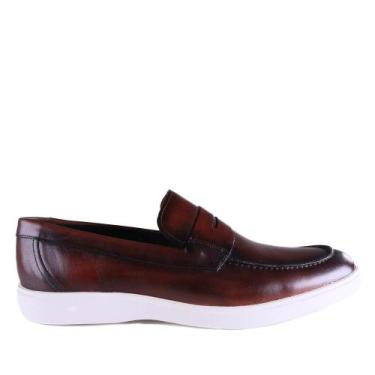 Imagem de Sapato Masculino Zariff Em Couro 19102 Castanho, 40