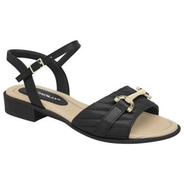 Imagem de Sandália piccadilly feminina matelasse 590072 - PICCADDILY, Preto, 36
