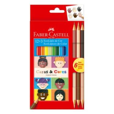 Imagem de Lápis de Cor 12 Cores + 3 Caras e Cores Faber-castell - Faber Castell,