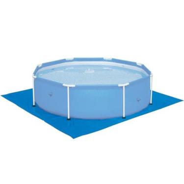 Imagem de Forro Lona Piscina 2300 a 2700 Litros 2,75x2,75m Proteção Fundo PE Azu
