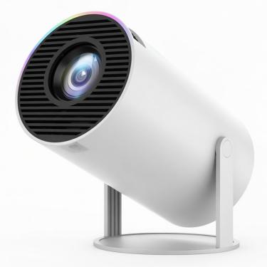 Imagem de Mini Projetor Portátil MDM Hd 1080P com Bluetooth Wifi Usb Hdmi Suporte Ajustável Iluminação Rgb Branco
