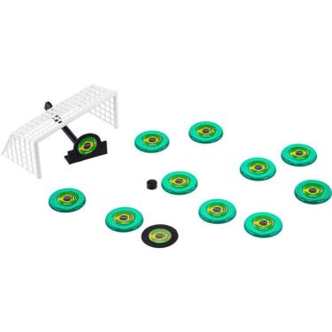 Imagem de Futebol de Botão Cristal com 2 Seleções Brasil e Espanha com Goleiros Traves e Palhetas Gulliver