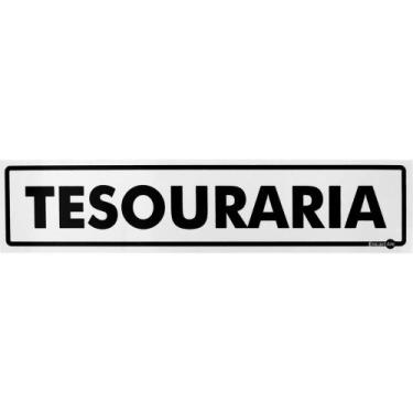 Imagem de Placa Sinalização Tesouraria 6,5x30cm - Encartale