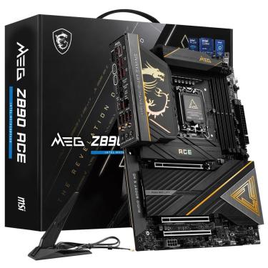 Imagem de Placa Mãe MSI Meg Z890 Ace para Gaming com Overclocking e RGB 4x M.2 6x SATA DDR5 ATX
