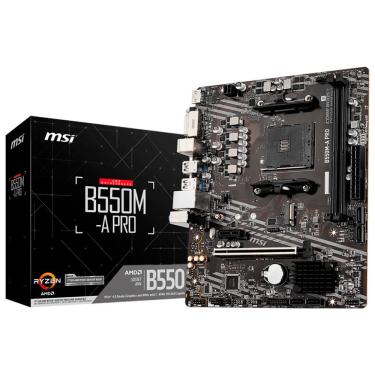 Imagem de Placa Mãe B550M-A PRO para Socket AM4 com DDR4 Qualidade e Desempenho Preto MSI