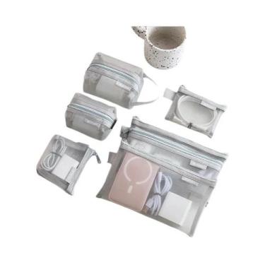 Imagem de Bolsas De Armazenamento Transparentes Para Viagem 6 Peças Organizadore