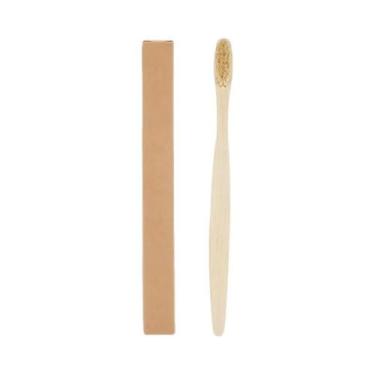 Imagem de Escova De Dentes De Bambu Biodegradável Ecológica Com Cerdas Naturais 