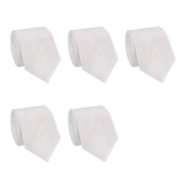 Imagem de Kit 5 Gravatas Lisas Social Tons Classicos Masculina Slim Padrinho Casamento Noivo Trabalho Congresso