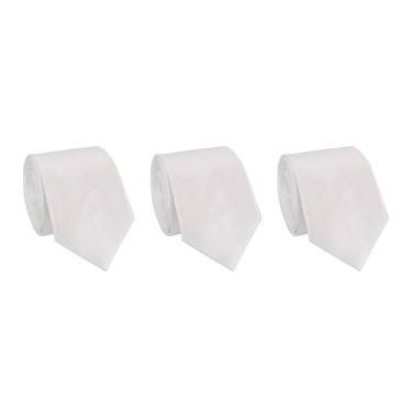 Imagem de Kit 3 Gravatas Social Masculina Slim Lisa Padrinho Casamento Noivo Trabalho Congresso Cores Classicas