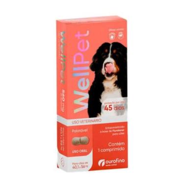 Imagem de WellPet Antipulgas e Carrapatos para Cães de 40,1 a 56kg Ourofino 01 C