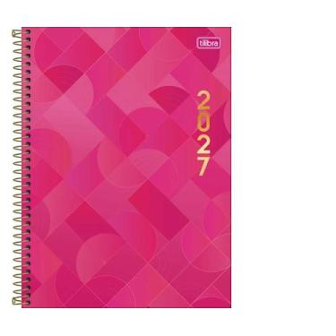 Imagem de Agenda Spot Feminina Grande Espiral 20x27,5 Cm 2027 Tilibra - Rosa