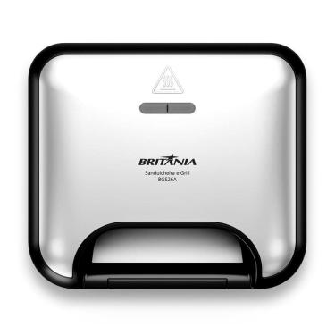 Imagem de Sanduicheira e Grill Britania Inox Ceramica Redstone