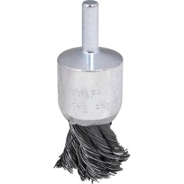 Imagem de Escova Pincel Torcida para Limpeza e Desbaste 195102 Aço Carbono Worker 1 Polegada Haste 1-4