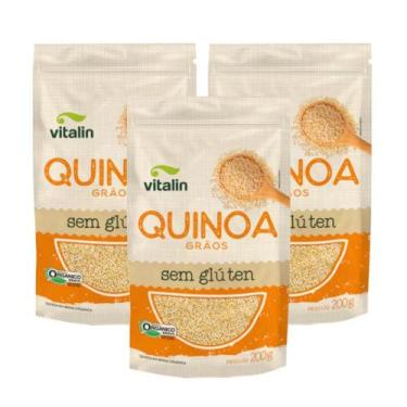 Imagem de Kit 3 Quinoa Grãos 200g Orgânico Vitalin
