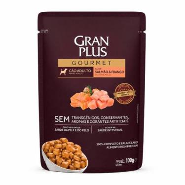 Imagem de Sachê Alimento Úmido Gran Plus Gourmet Cães Adultos Salmão 100g - GERA