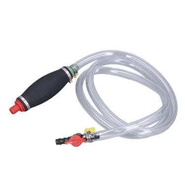 Imagem de Bomba manual de sifão, bomba de borracha para transferência de combustível de carro com interruptor de controle para transporte de combustível a diesel de barco