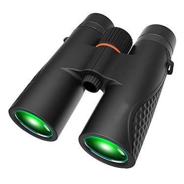 Imagem de Binóculo 12X42 para adultos, telescópio binóculo resistente à água durável atualizado, para viagens de concertos em eventos esportivos, com vidro prisma BK-7 multi-revestido