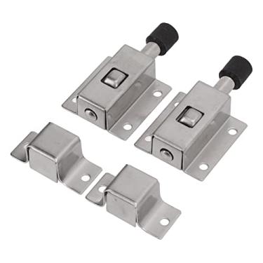 Imagem de Trava automática de mola, parte inferior plana aço inoxidável à prova d'água trava de porta confiável de alta resistência para segurança