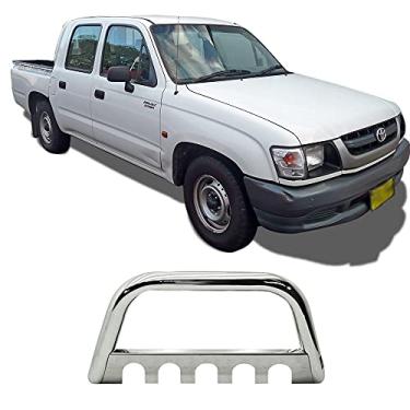 Imagem de Para-choque De Impulsão Hilux 1998 A 2004 Cromado Com Chapa