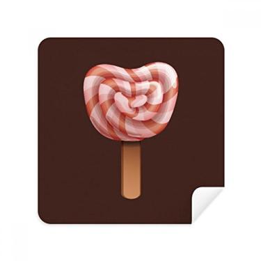 Imagem de Red Candy Ice Cream Picolé óculos de limpeza de tela tecido de camurça pacote com 2