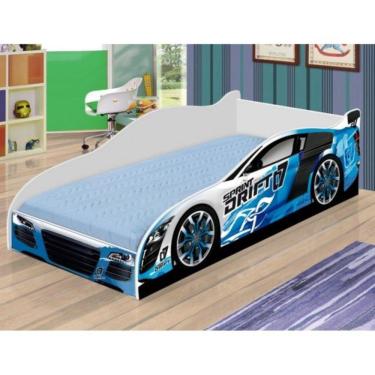 Jogo De Quarto Carro Azul Infantil Stock Car Bebe Solteiro Menino