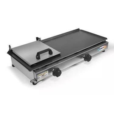 Imagem de Chapa De Lanche Cachorro Quente A Gás Inox 60x30