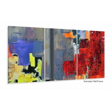 Imagem de Quadro Decorativo Abstrato testura 120x60 3 peças