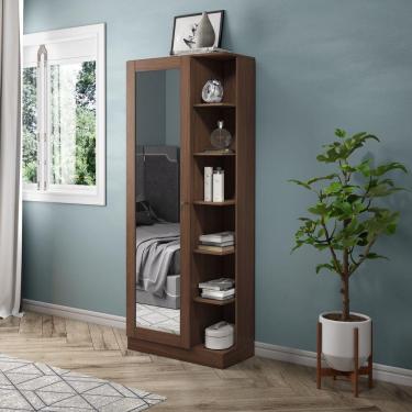 Imagem de Sapateira Com Espelho 01 Porta 06 Prateleiras Íris Henn