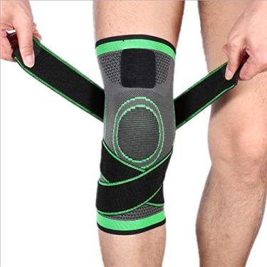 Imagem de Joelheira masculina feminina, suporte de joelhos para corrida e exercícios 3D pressurizado com estabilizadores laterais e pastilhas de gel para suporte de joelho para corrida, corrida,