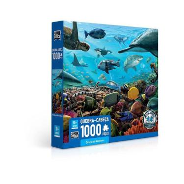 Imagem de Quebra-Cabeça Puzzle 1000 Peças Criaturas Marinhas - Toyster