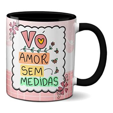 Imagem de Caneca Dia Dos Avós Presente Vó Amor Sem Medida (Preta)