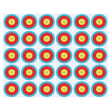 Imagem de Alvos de papel de tiro com arco de 30 peças, acessórios de prática de papel de tiro revestido engrossado portátil para recurvo competitivo