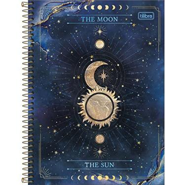 Imagem de Caderno Espiral Capa Dura Universitário 10 Matérias Magic 160 Folhas - Azul - The Moon The Sun - Tilibra, Modelo: 625132