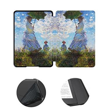 Imagem de Capa de 15,24 cm para o novo Kindle 11ª geração, versão 2022 (não serve para Kindle Paperwhite 11ª ou Kindle 10ª 2019), capa protetora à prova d'água com ativação automática