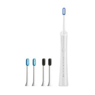 Imagem de Escova de dentes elétrica de cerdas macias recarregável à prova d'água escova de dentes elétrica conjunto de 6 moUKs de escovação para cuidados UKntal / 5 cabeças de escova pequena surpresa