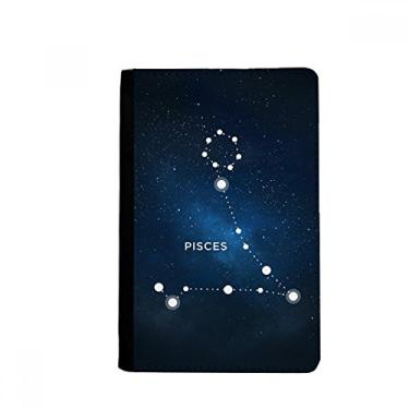 Imagem de Bolsa para passaporte com signo do zodíaco constelação de peixes notecase burse capa carteira porta-cartão, Multicolor
